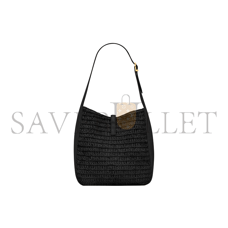 YSL LE 5 À 7 SUPPLE SMALL IN RAFFIA AND LEATHER 823812GAAE01000 (23*22*8.5cm)